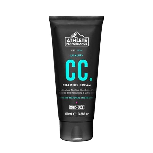 Muc-Off Luxury Chamois Cream Cycling | Anti-Chafing, Moisturizing Formula | Long-Lasting Comfort & Protection | Ideal for Cyclists, Triathletes, and Runners (100 ml (Pack of 1))