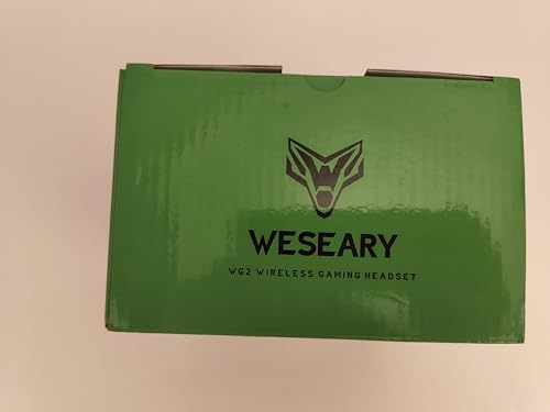 WESEARY WG2 Wireless Gaming Headsets with Microphone for PS5, PS4, PC, Switch, Mac, Crystal Stereo Bluetooth Headphones, Wireless Headset 2.4GHz with Lossless Audio, 50 Hr Battery, Cool LED