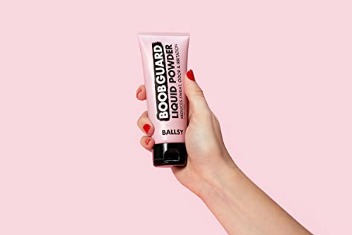 Ballsy Boob and Thigh Deodorant, Quick Drying Liquid Powder, Protects from Sweat, Odor, and Irritation 3.4 oz