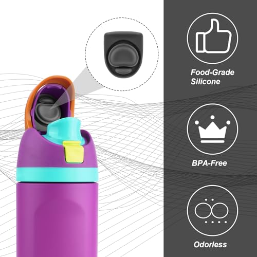 4pcs Replacement Stopper Compatible with Owala FreeSip 24oz 32oz, Water Bottle Top Lid Gasket for Owala 19/24/32/40oz Seal Bottle Cap Mouth Stopper Part Silicone Plug Accessories BPA-Free (4 Colors)