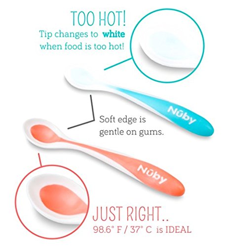 Nuby 4-Pack Hot Safe Feeding Spoons