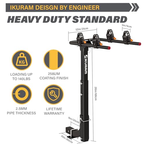2 Bike Rack Bicycle Carrier Racks Hitch Mount Double Foldable Rack for Cars, Trucks, SUV's and minivans with a 2" Hitch Receiver