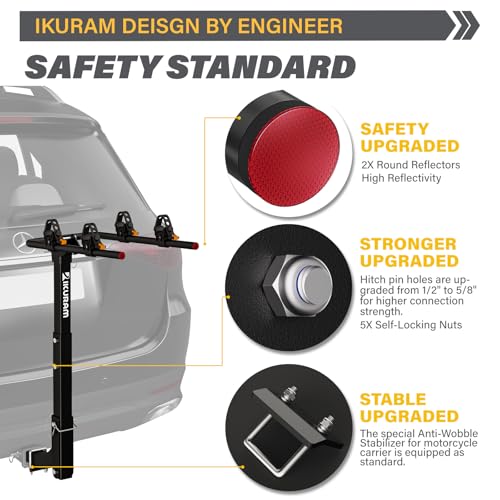 2 Bike Rack Bicycle Carrier Racks Hitch Mount Double Foldable Rack for Cars, Trucks, SUV's and minivans with a 2" Hitch Receiver
