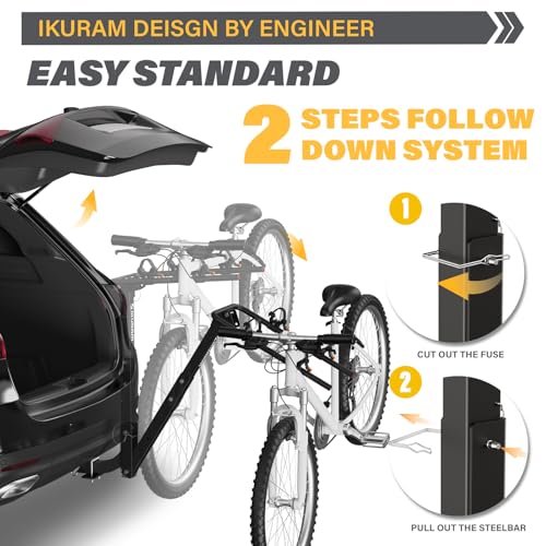 2 Bike Rack Bicycle Carrier Racks Hitch Mount Double Foldable Rack for Cars, Trucks, SUV's and minivans with a 2" Hitch Receiver
