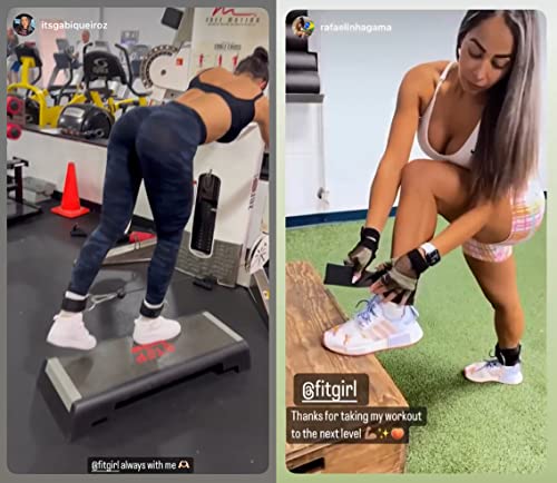FITGIRL - Ankle Strap for Cable Machines and Resistance Bands, Work Out Cuff Attachment for Home & Gym, Glute Workouts - Kickbacks, Leg Extensions, Hip Abductors, For Women Only (Camo, Single)