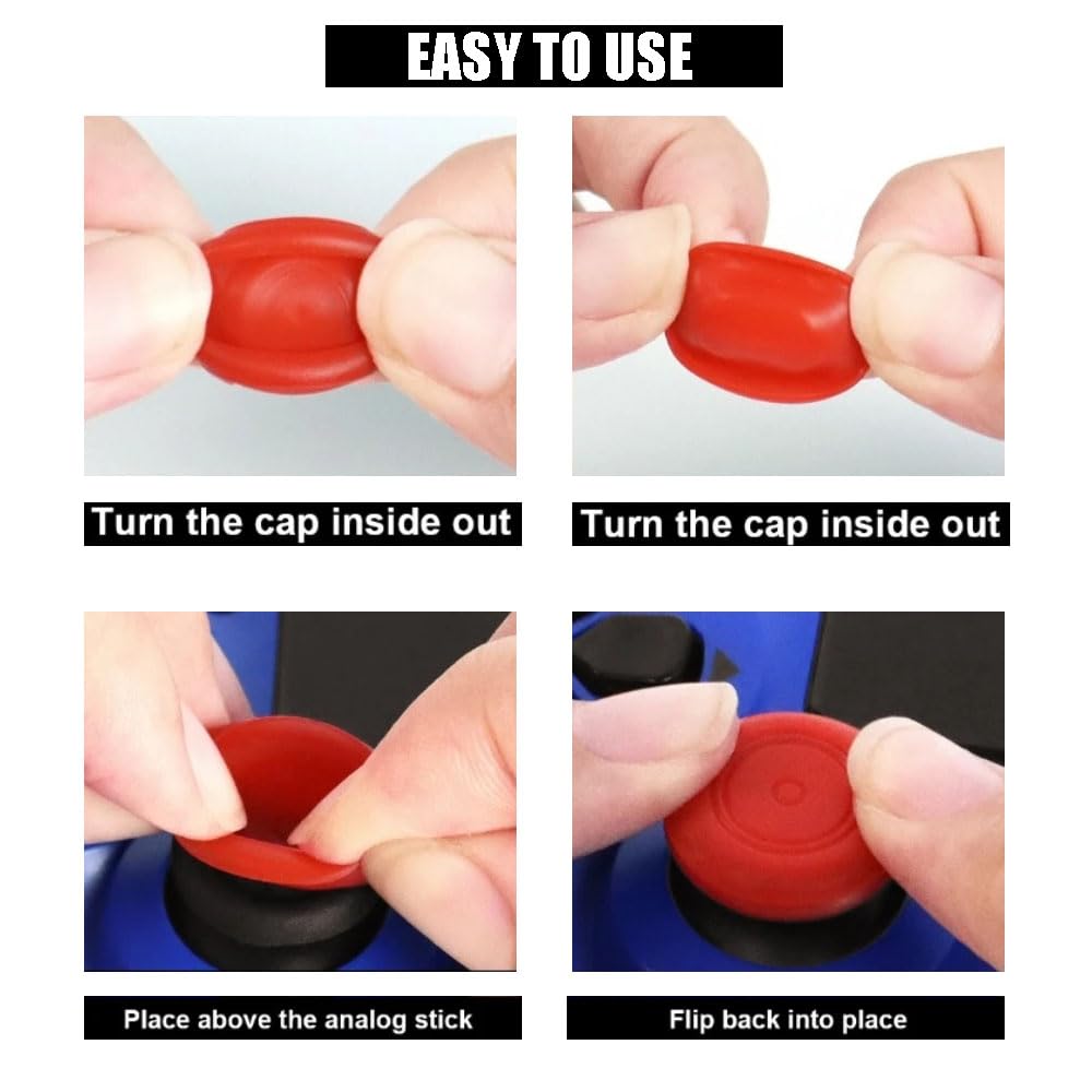 32 Pcs Silicone Joystick Thumb Stick Grip Cover, Analog Controller Gamepad Thumb Stick Grips Thumbsticks Joystick Cap Cover for Nintendo Switch NS Controller Joy-Con