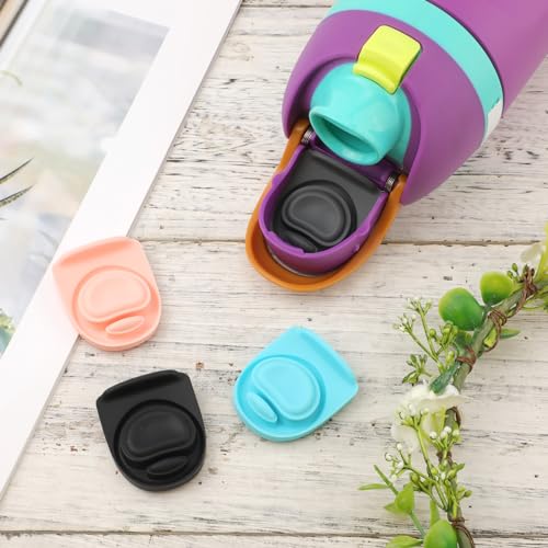 4pcs Replacement Stopper Compatible with Owala FreeSip 24oz 32oz, Water Bottle Top Lid Gasket for Owala 19/24/32/40oz Seal Bottle Cap Mouth Stopper Part Silicone Plug Accessories BPA-Free (4 Colors)