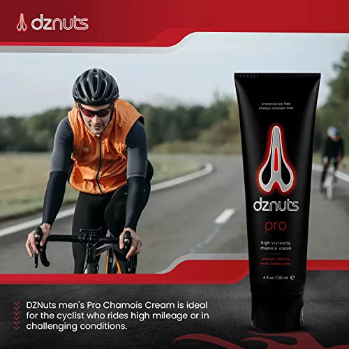 dznuts Men's Pro Chamois Cream, Anti -Chafing Cream for Saddle Sores, Chafing, Rubbing, Inner Thighs Friction for Cyclists, Runners, Triathletes - 2 Pack + Biking Socks