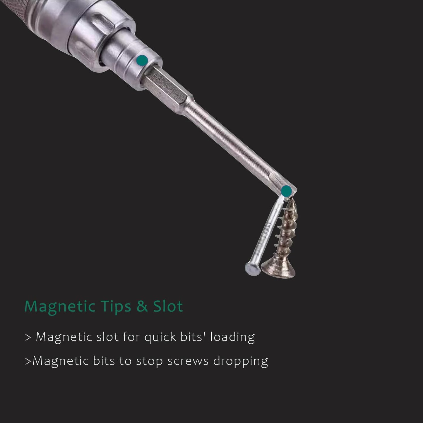 NANCH Small Precision Screwdriver Set for Electronics,22 in 1 Mini Screwdriver Set with 22 S2 Magnetic Screw Driver Bits and Extendable Handle,Repair Kit for Eyeglass Computer Laptop Watch Jewelers
