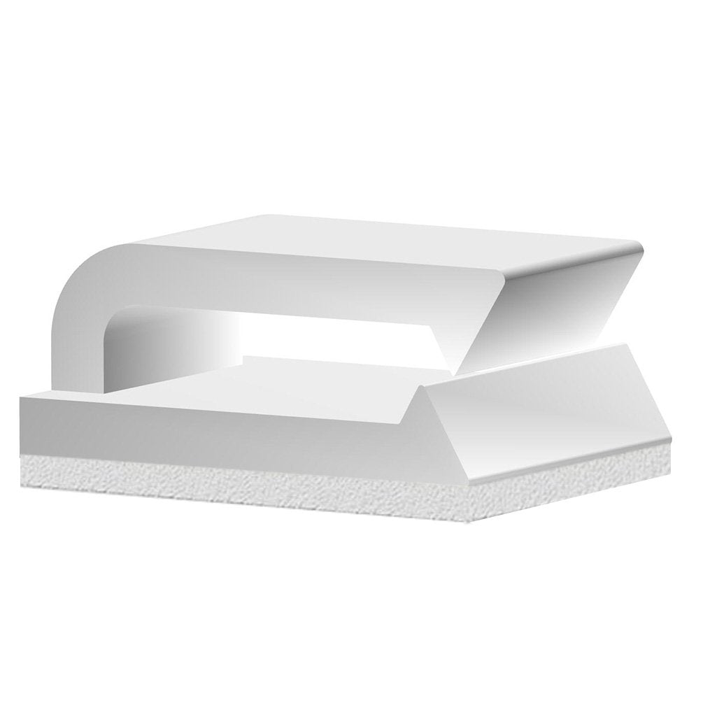 Coopache Ethernet Cable Clips Adhesive, Wire Clips Holder, Self Adhesive Wire Clips Management for Home and Office (100 Pieces) (White)