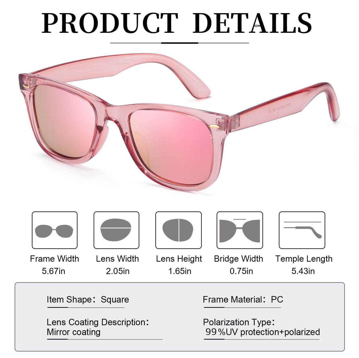 Myiaur Classic Sunglasses for Women 2024 Polarized Sunglasses Driving Anti-Glare UV Protection