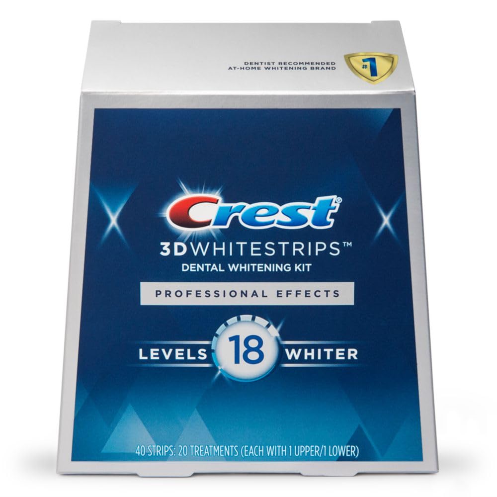 Crest 3D No Slip Whitestrips Professional Effects Teeth Whitening Kit 20 ea