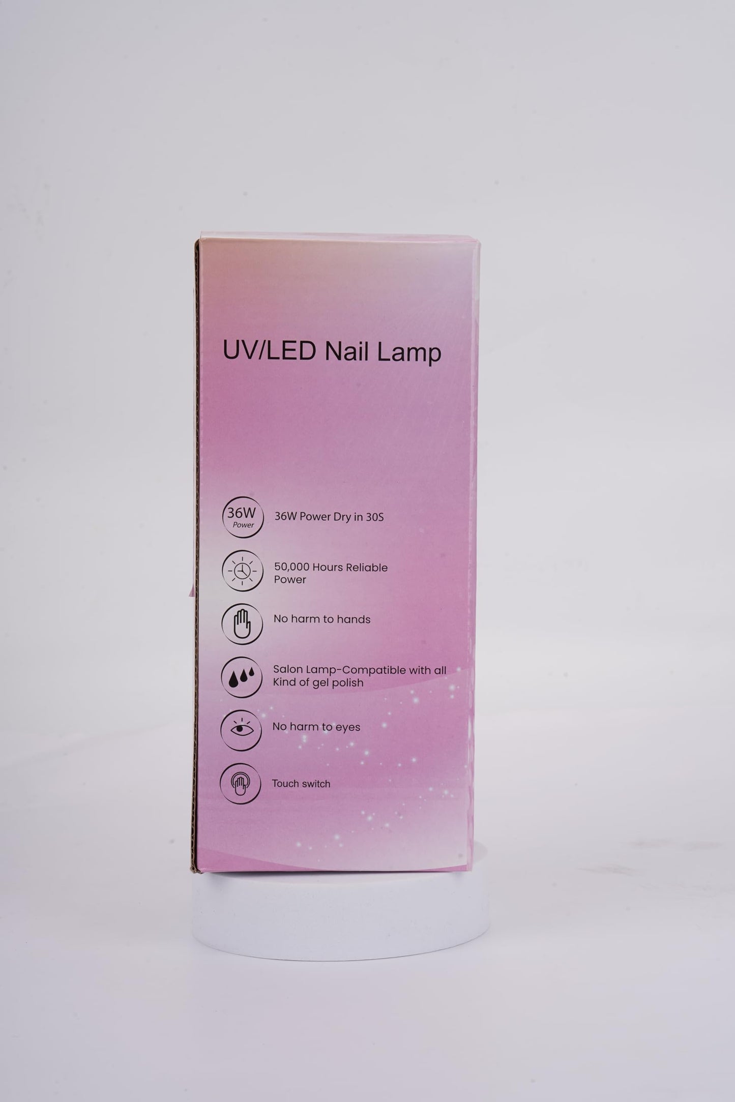 LIONVISON UV Nail Lamp, 36 W Mini Nail Dryer, Quick Drying for Nail Polish, 360° Rotating LED Gel Nail Lamp, Light Curing Lamp with Storage of Nail Accessories for Nail Studio Manicure