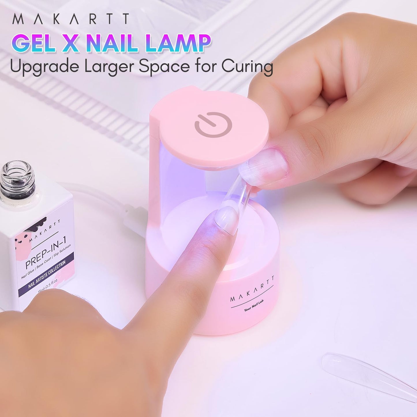 Makartt Mini UV LED Light for Nails - Innovative Lamp With Open Space for Easy Tips Extension, Art Flash Cure, Portable Dryer Travel Manicure Tool DIY at Home