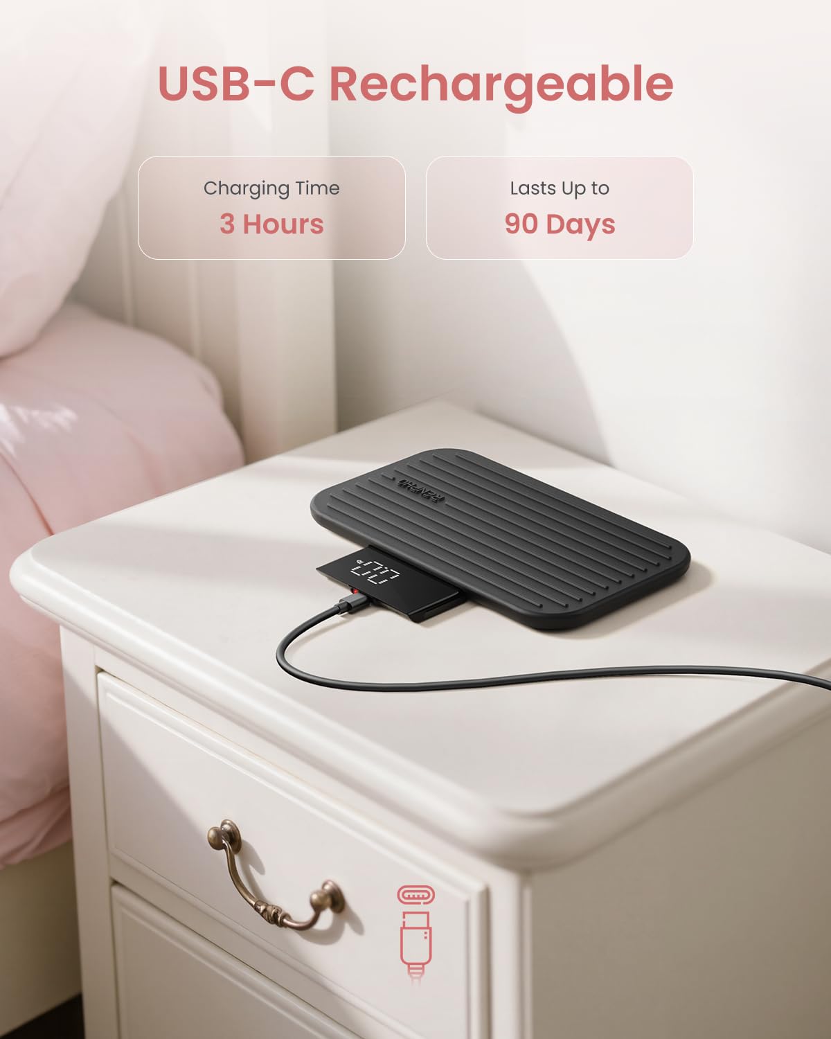 RENPHO Portable Rechargeable Scale with Travel Makeup Mirror, Slide-Out LED Display, Small Travel Scale for Body Weight, Digital High Accurate Scale for Traveling, 400lbs, Core Go, 8.98" x 5.28"