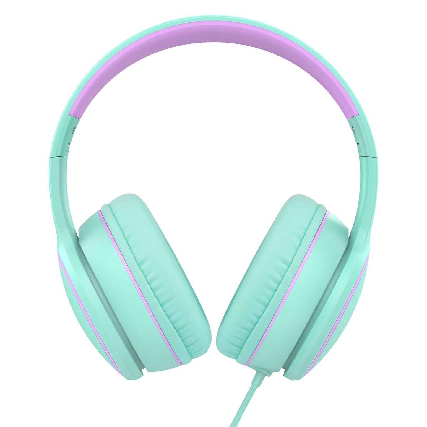 RORSOU R10 Over-Ear Headphones with Microphone Lightweight Folding Stereo Bass Headset with 1.5M No-Tangle Cord Portable Wired Headphones for Smartphone Tablet Computer Green