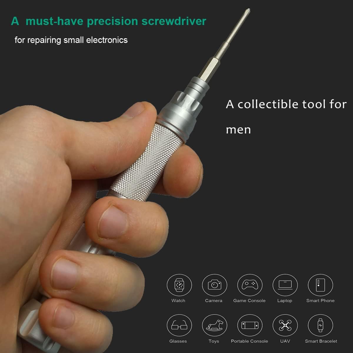 NANCH Small Precision Screwdriver Set for Electronics,22 in 1 Mini Screwdriver Set with 22 S2 Magnetic Screw Driver Bits and Extendable Handle,Repair Kit for Eyeglass Computer Laptop Watch Jewelers