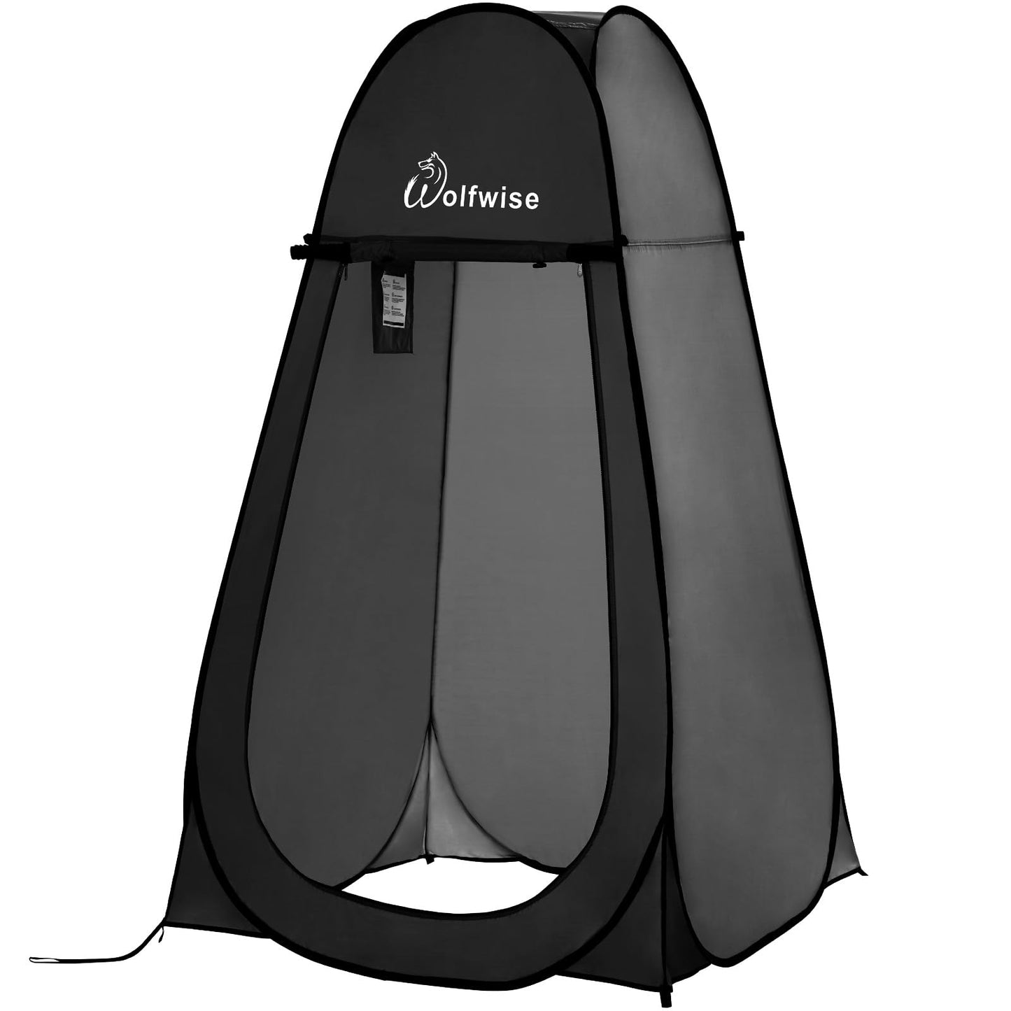 Wolfwise Pop Up Changing Tent for Beach, Camping Portable Shower Tents, Outdoor Privacy Bathroom, Change Dressing Clothes Porta Potty Tent Pop Up Instant for Camp, Toilet, Black