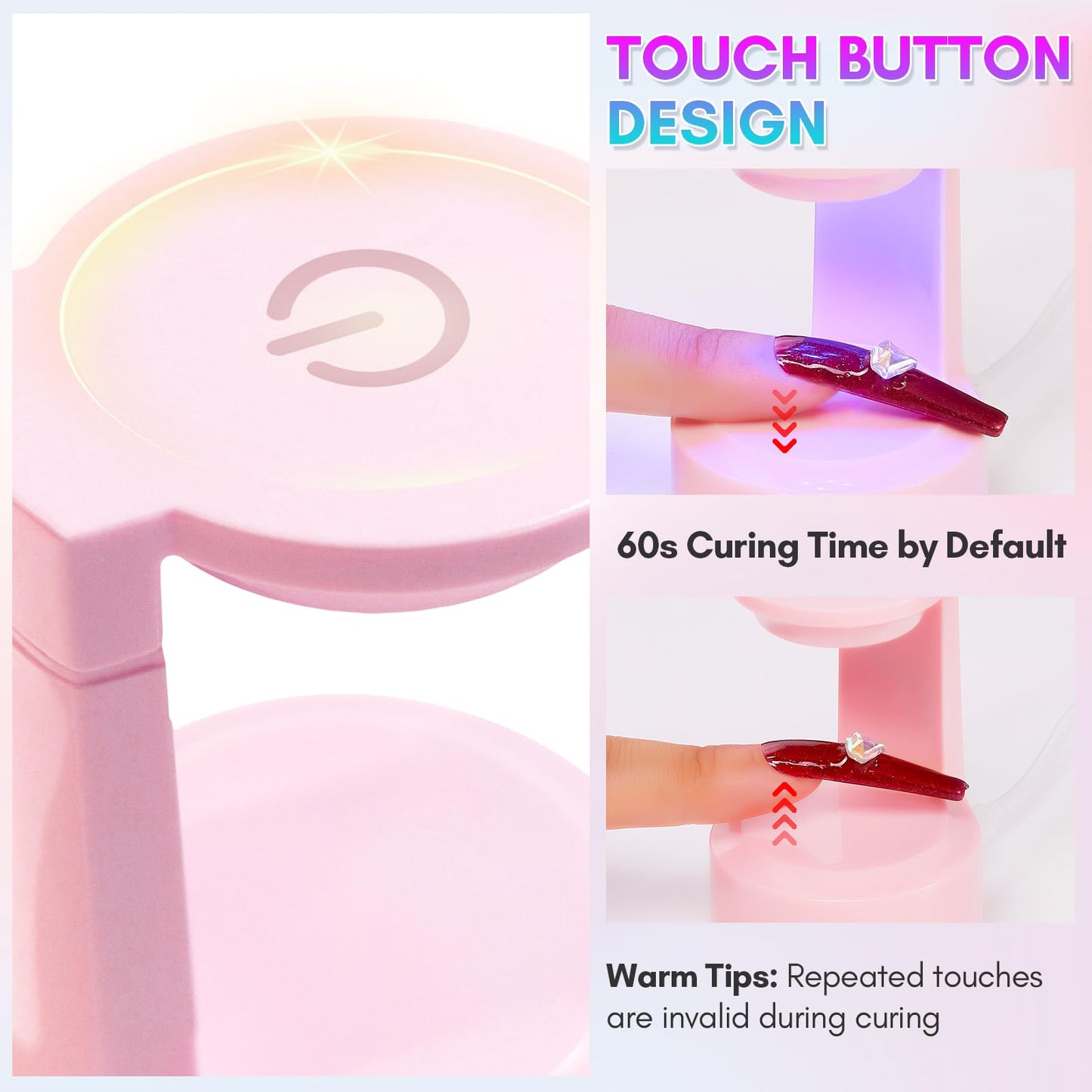 Makartt Mini UV LED Light for Nails - Innovative Lamp With Open Space for Easy Tips Extension, Art Flash Cure, Portable Dryer Travel Manicure Tool DIY at Home