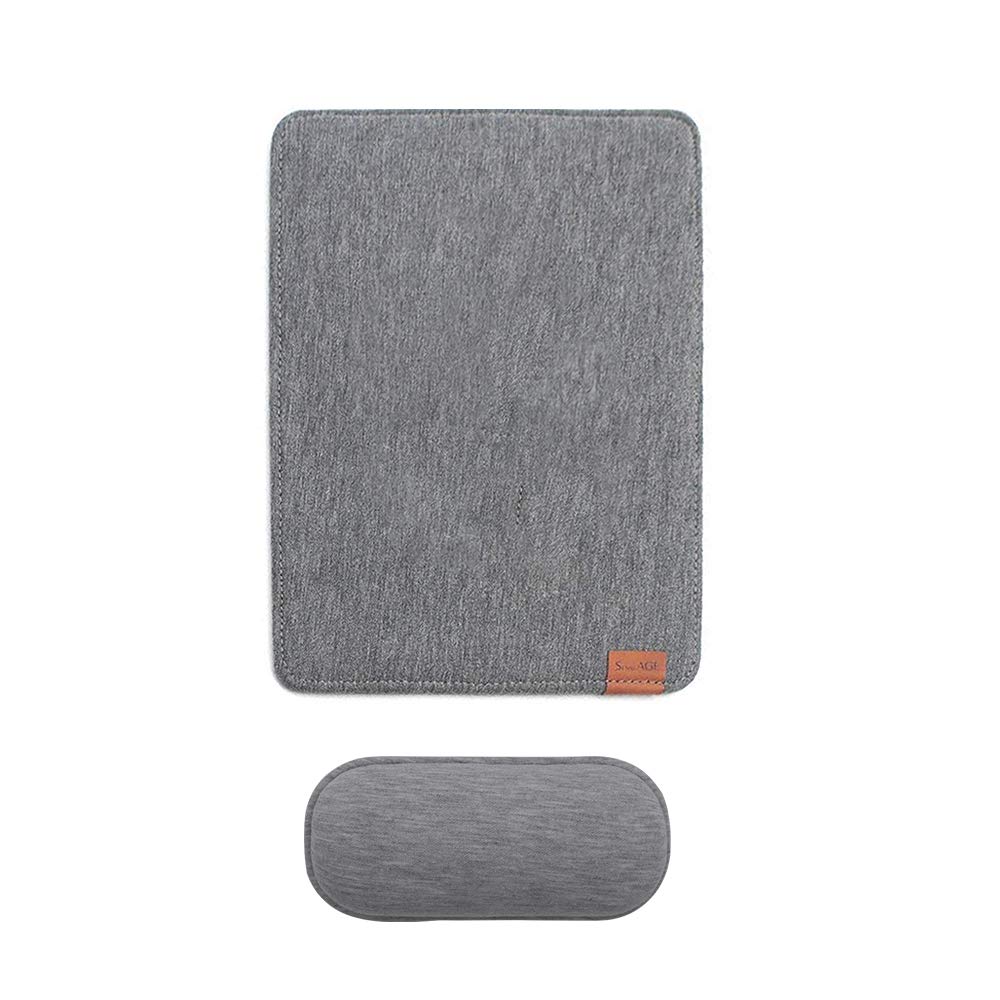 SenseAGE Detachable Ergonomic Mouse Pad with Wrist Support, Adjustable Placement for Pain Relief, Non-Slip Base, for Computer & Laptop, Office Desk Accessories, 9.7 x 7.3 in (Dark Grey)