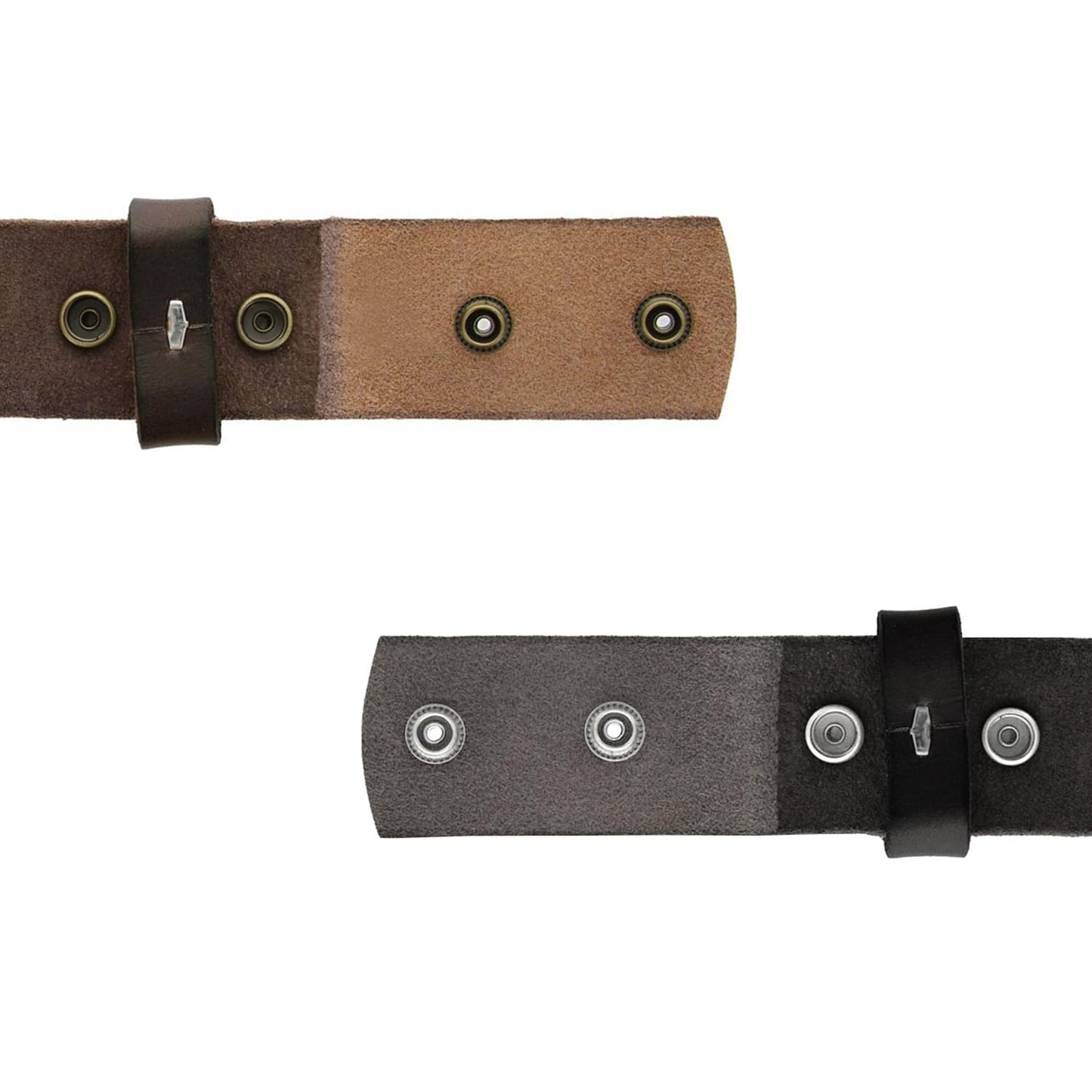 100% One-Piece Full Grain Leather Belt Strap with No Slot Hole 1-1/2"(38mm) Wide (Black, 34)