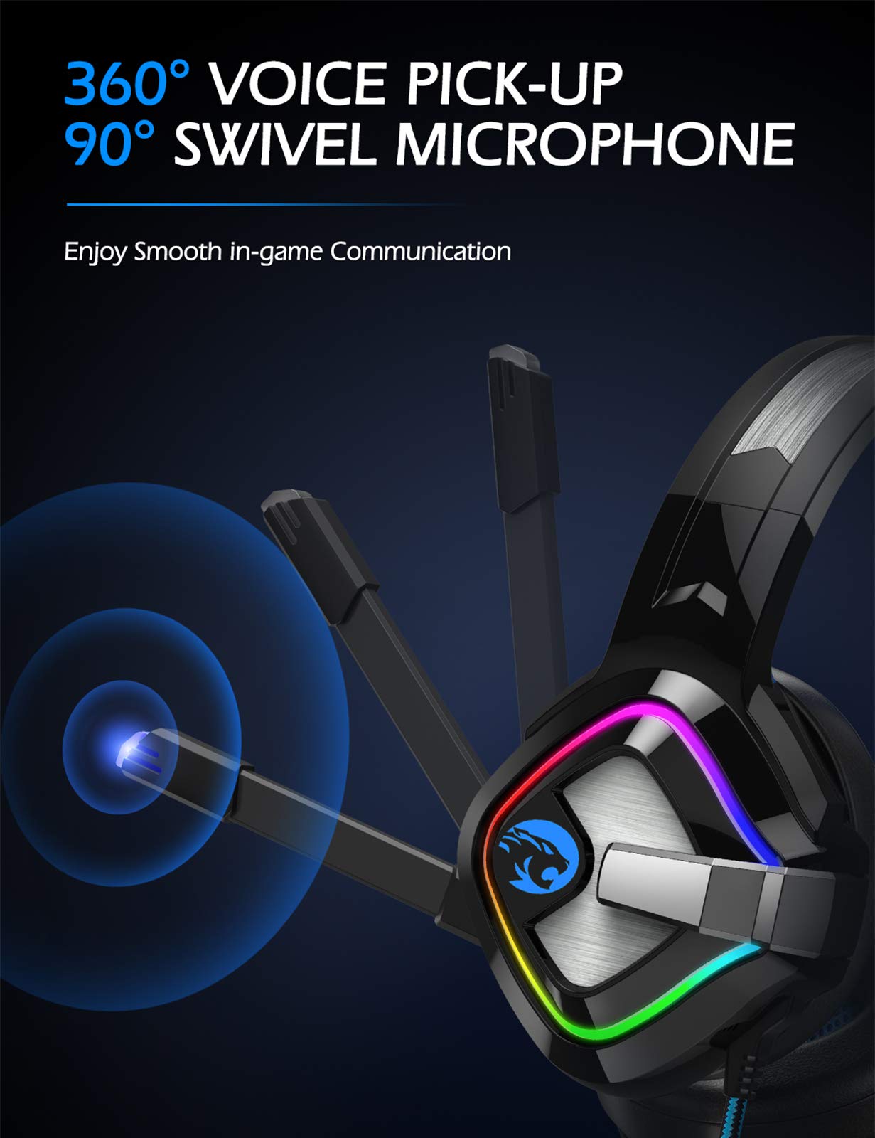ZIUMIER Gaming Headset for PC, PS4, PS5, Xbox One, Xbox Series S/X, Switch, Noise Canceling Microphone, Stereo Surround Sound, 3.5mm Wired Gaming Headphones