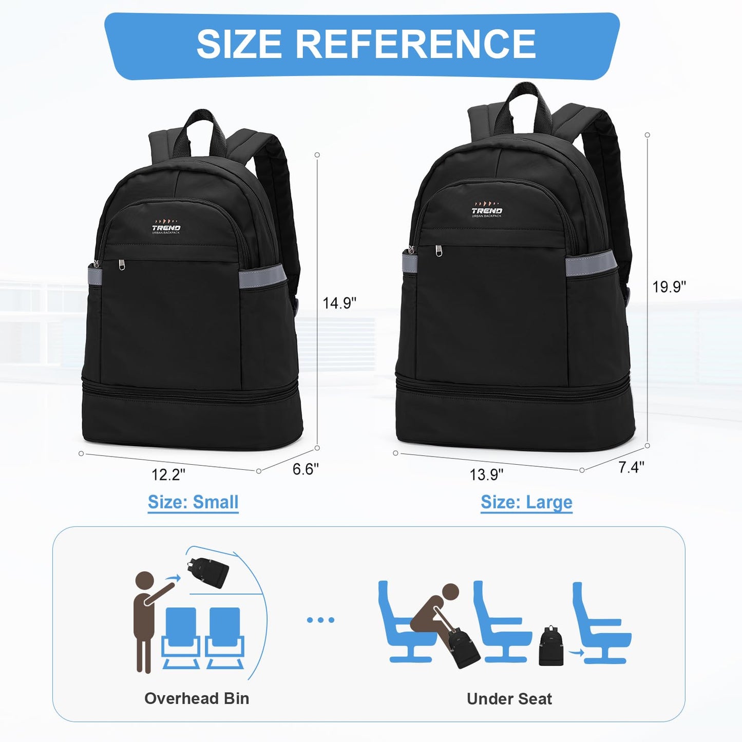 coofay Black Gym Backpack For Women Men Travel Backpack With Shoe Compartment Waterproof Sports Backpack Gym Bag Dance Backpack For Dancers