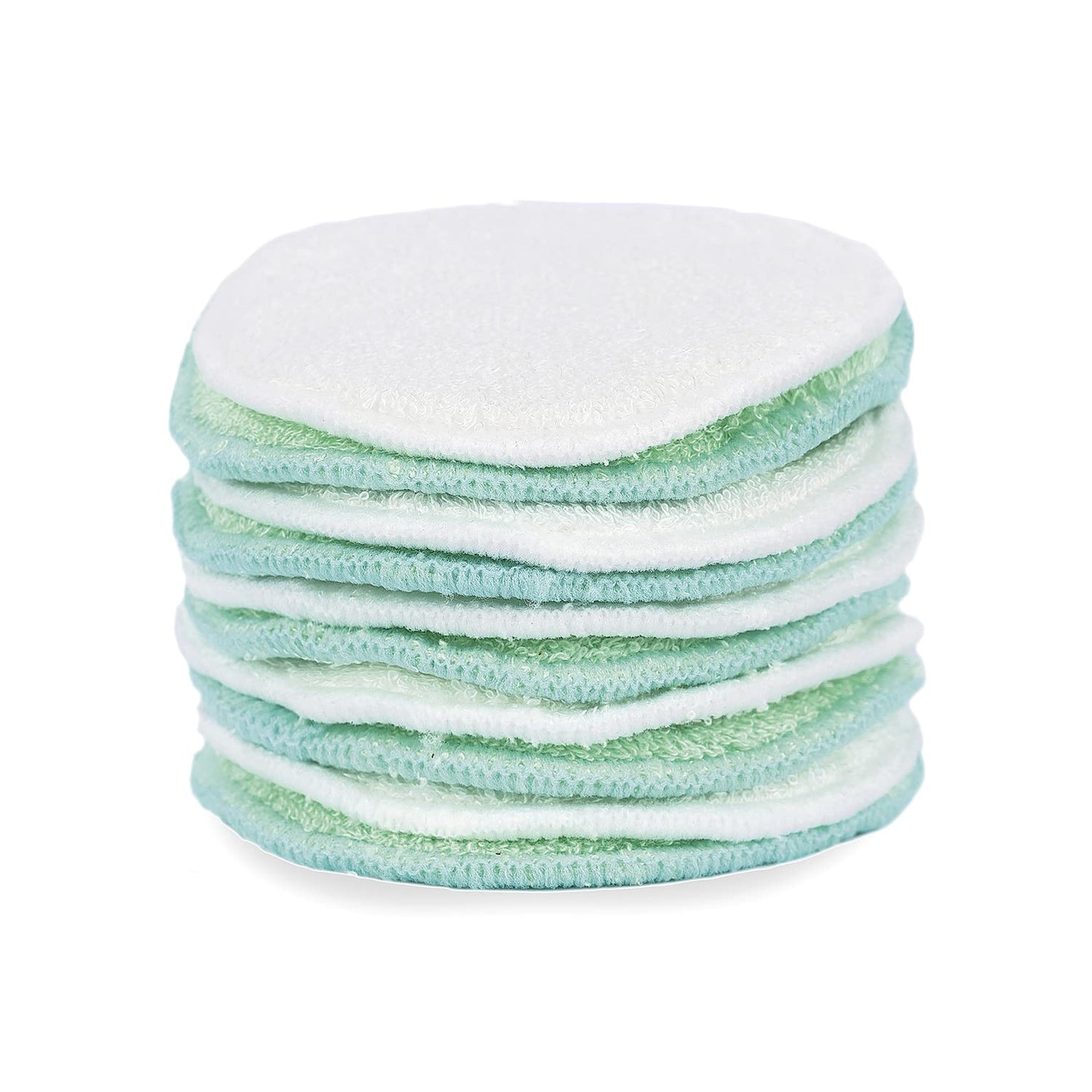 Pandoo 10 reusable make-up pads made of bamboo and cotton, washable, make-up remover, Less Waste Extremely soft, perfect for face cleansing and baby