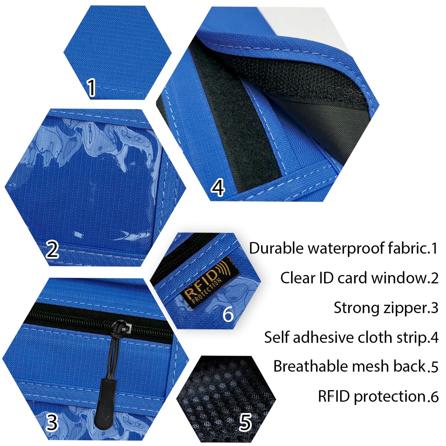 RFID Blocking Travel Neck Wallet Pouch and Passport Holder, Travel Neck Pouch Passport Holder for Women & Men - Blue
