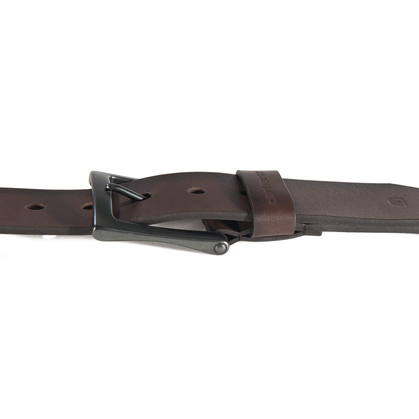Carhartt Men's Rugged Full Grain Burnished Leather Box Buckle Belts, w/Antique Harness Buckle Hardware, Brown, 42