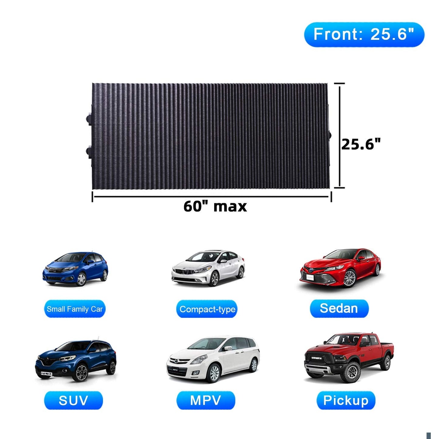 Retractable Windshield Sun Shade for Car, Large Sun Visor Protector Blocks 99% UV Rays to Keep Your Vehicle Cool, Auto Sunshade Fits Front Window of Various Models with Suction Cups 2021 New