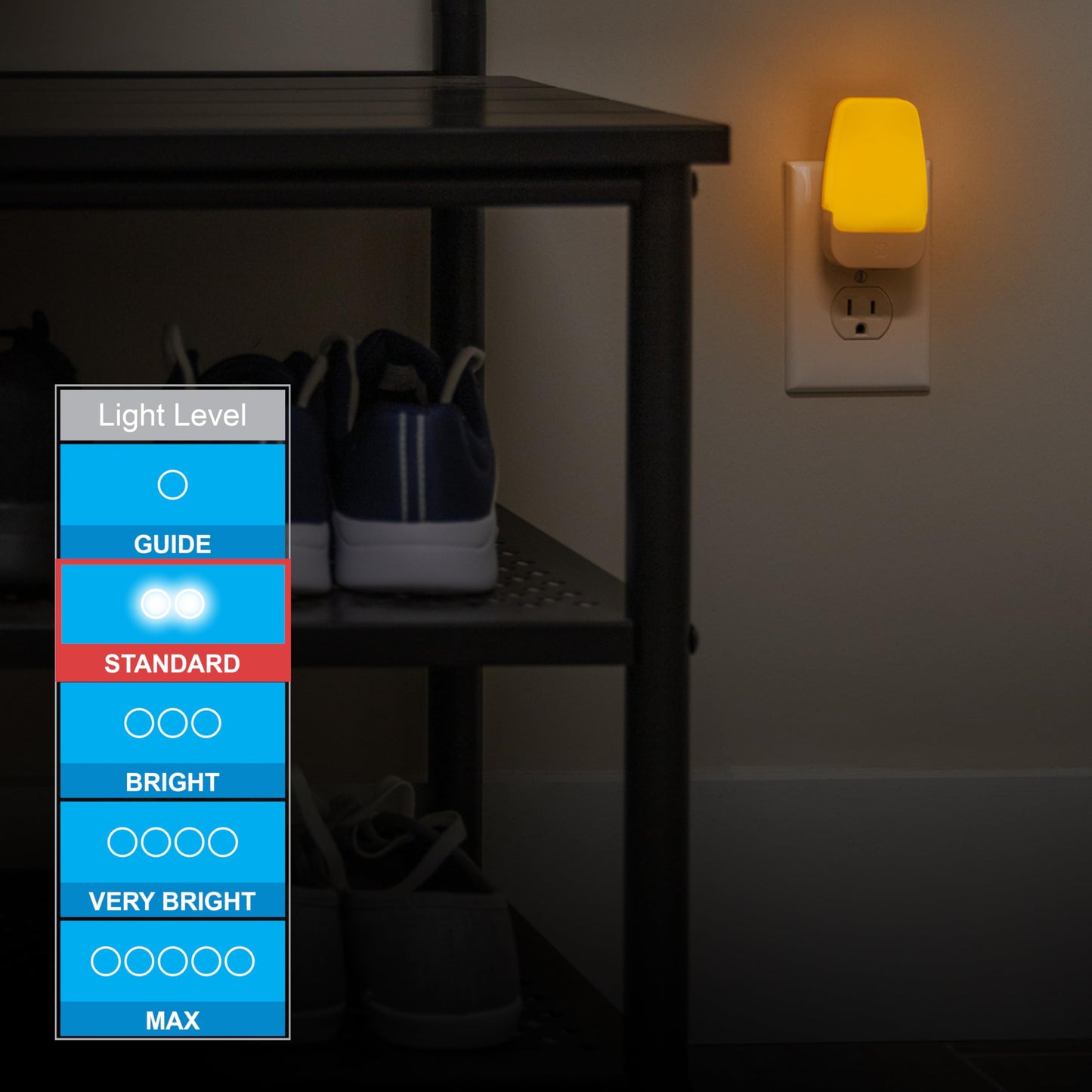 GE SleepLite LED Night Light, Plug-in, Dusk to Dawn Sensor, Amber, Sleeplite, Sunset, Ambient Lighting, Ideal Nightlight for Kids Adults Bedroom, Bathroom, Nursery, Hallway, Kitchen, 76135, 2 Pack