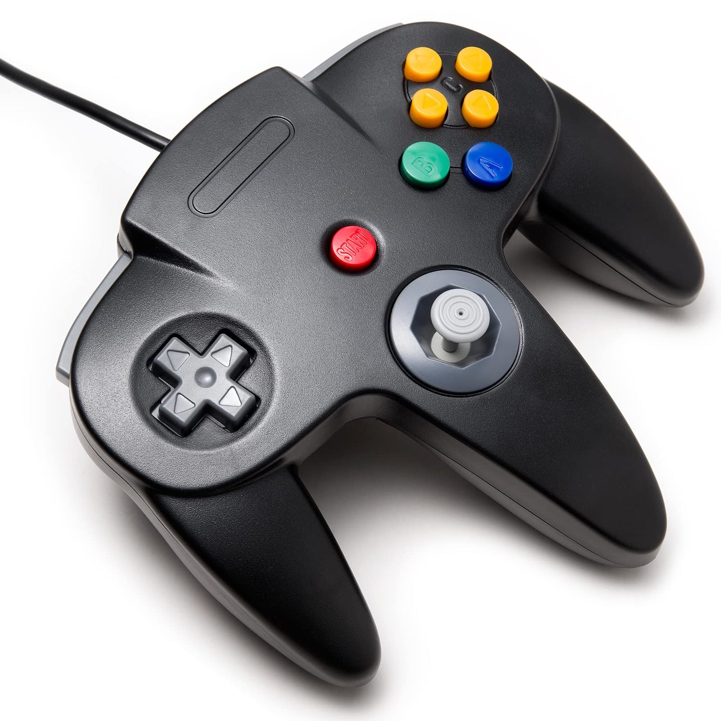 2xClassic N64 Controller,kiwitata Retro Wired N64 Gamepad Controller Joystick for N64 Video Console Games System Black+Gray