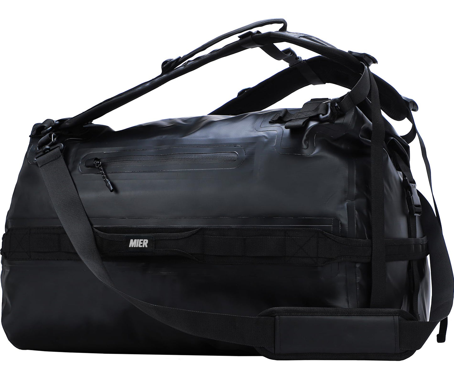 MIER Large Waterproof Duffel Bag Rolltop Dry Backpack Duffle Bags for Kayaking, Rafting, Boating, Swimming, Camping, Travel, Gym, Beach, 60L, Black