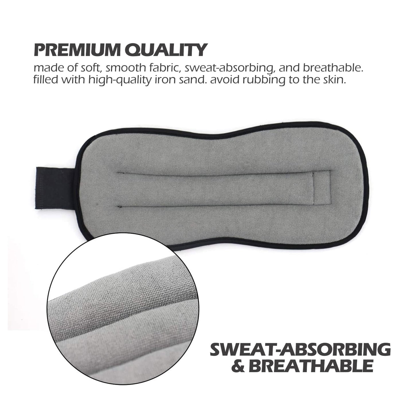 Vivitory Ankle Weights for Women & Men, Leg Weights from 2.2 to 6.6 Lbs Per Pair, Arm Weights, Ankle Wrist Weights Set for Strength Training, Jogging, Gymnastics, Aerobics, Physical Therapy (1 lb each (2 lbs pair), Sky Blue)