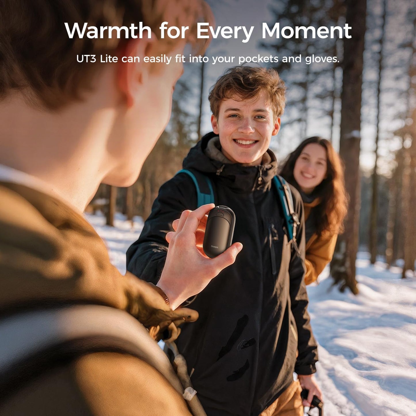 OCOOPA 2in1 Magnetic Rechargeable Hand Warmers 2 Pack, Electric Hand Warmer, Pocket Battery Operated Heater, UL Certified, 3 Heat Settings, Tech Gifts for Men,Purse Must Haves, Essentials, UT3 Lite