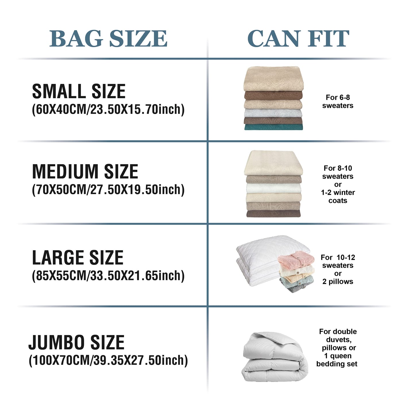 10 Pack Vacuum Storage Bags with Pump, 5 Jumbo and 5 Large Space Saver Vacuum Storage Bags, Vacuum Seal Bags for Clothing, Comfoters, Pillows, Blanket, Bedding