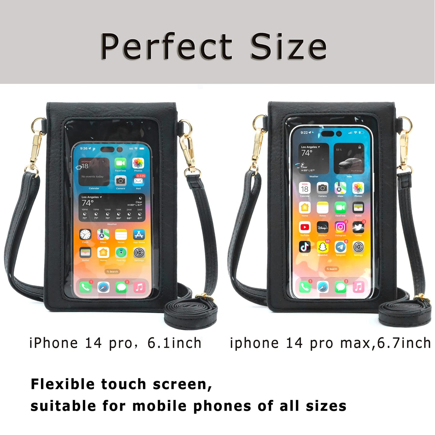 AnsTOP Small Crossbody Bag for Women - Phone Purse Crossbody Cell Phone Purse for Women with 2 Strap