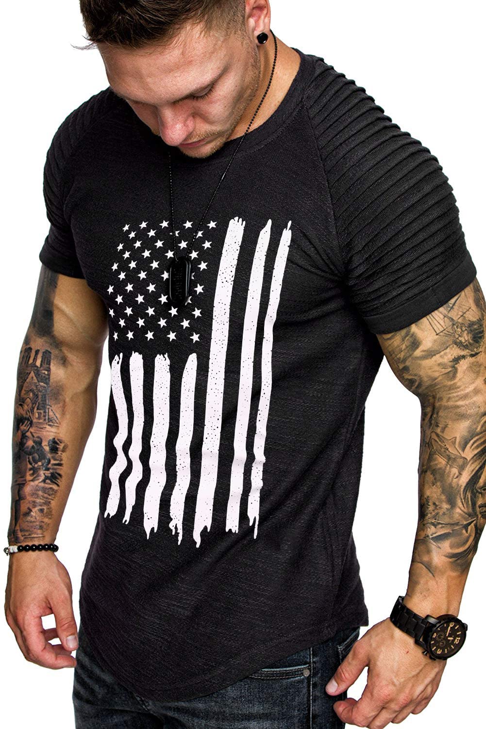 COOFANDY Men Crew Neck Casual Tee Summer Short Sleeve Tshirt Fashion Gym Workout T