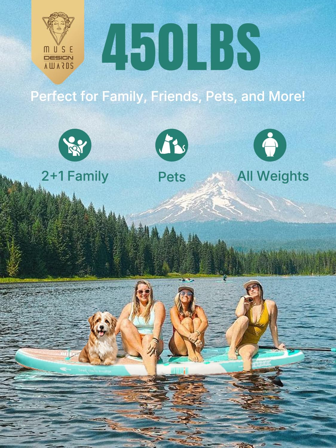 Niphean Inflatable Stand Up Paddle Board with Balanced Wing Design and SUP Accessories, Anti-Slip EVA Deck, 10’6’’ Inflatable Paddle Boards for Adults & Youth of All Skill Levels