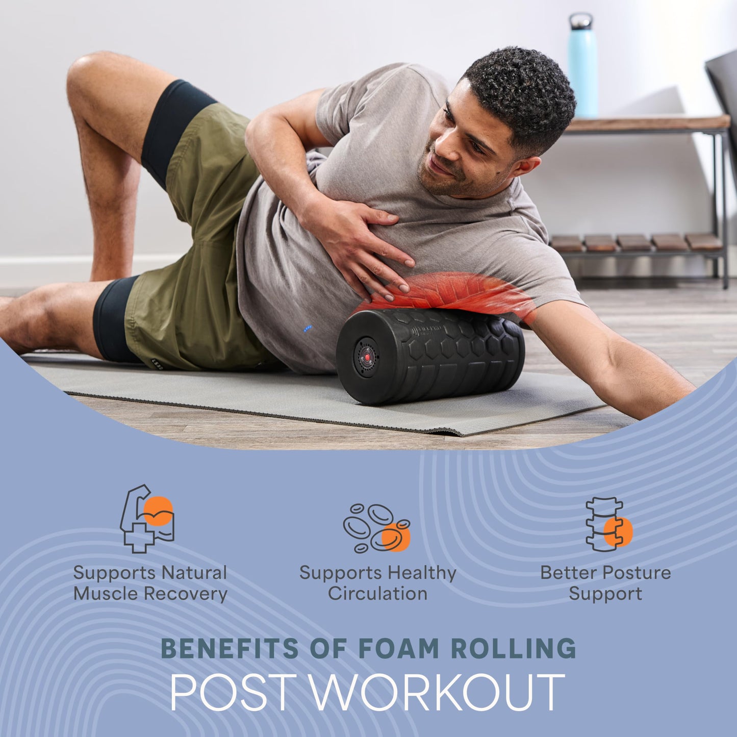 LifePro 4 Speed Vibrating Foam Roller for Physical Therapy & Exercise - High-Intensity Vibrating Roller for Muscle Recovery & Pliability Training - Back Roller for Deep & Gentle Trigger Point Therapy