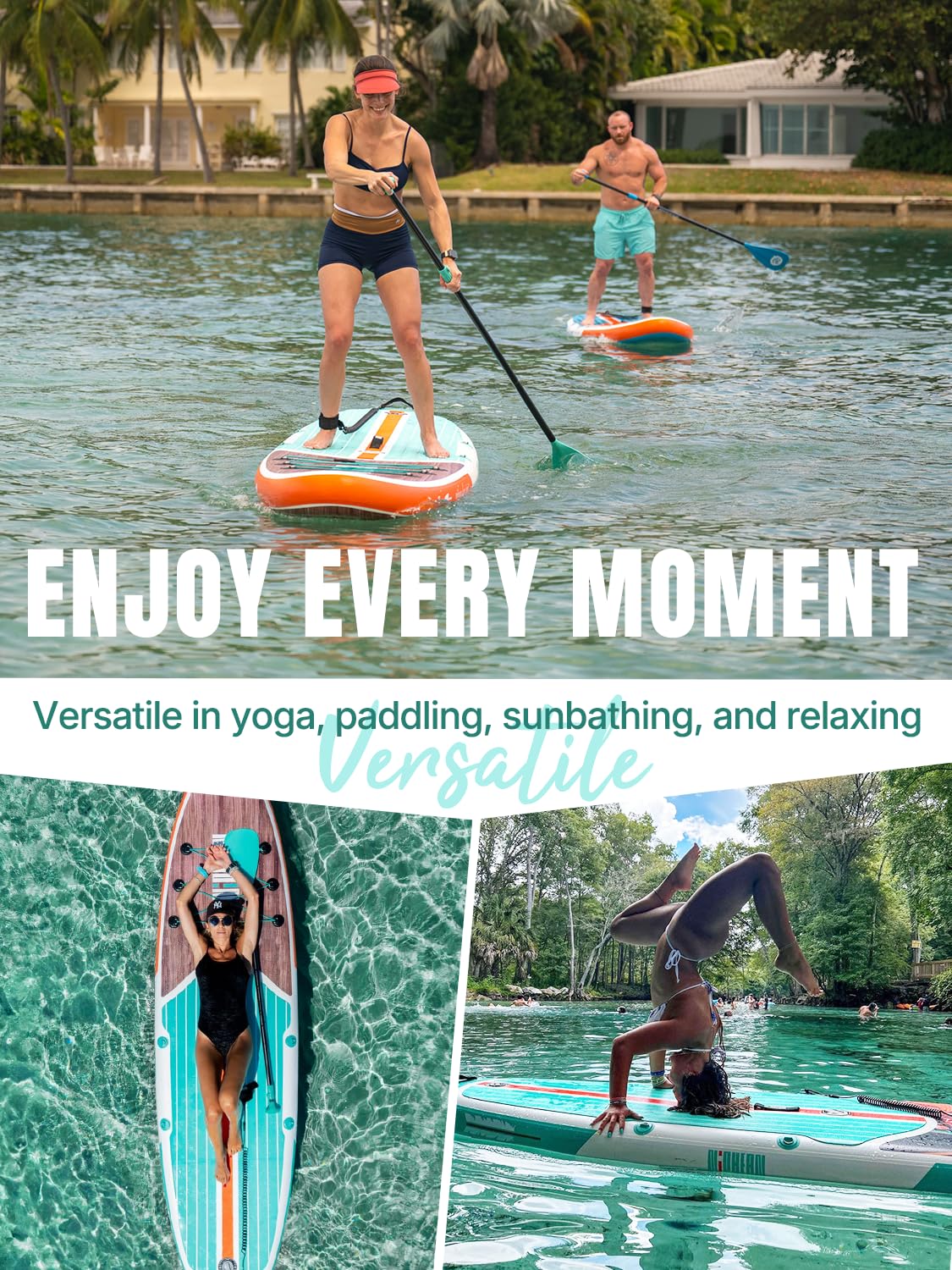 Niphean Inflatable Stand Up Paddle Board with Balanced Wing Design and SUP Accessories, Anti-Slip EVA Deck, 10’6’’ Inflatable Paddle Boards for Adults & Youth of All Skill Levels