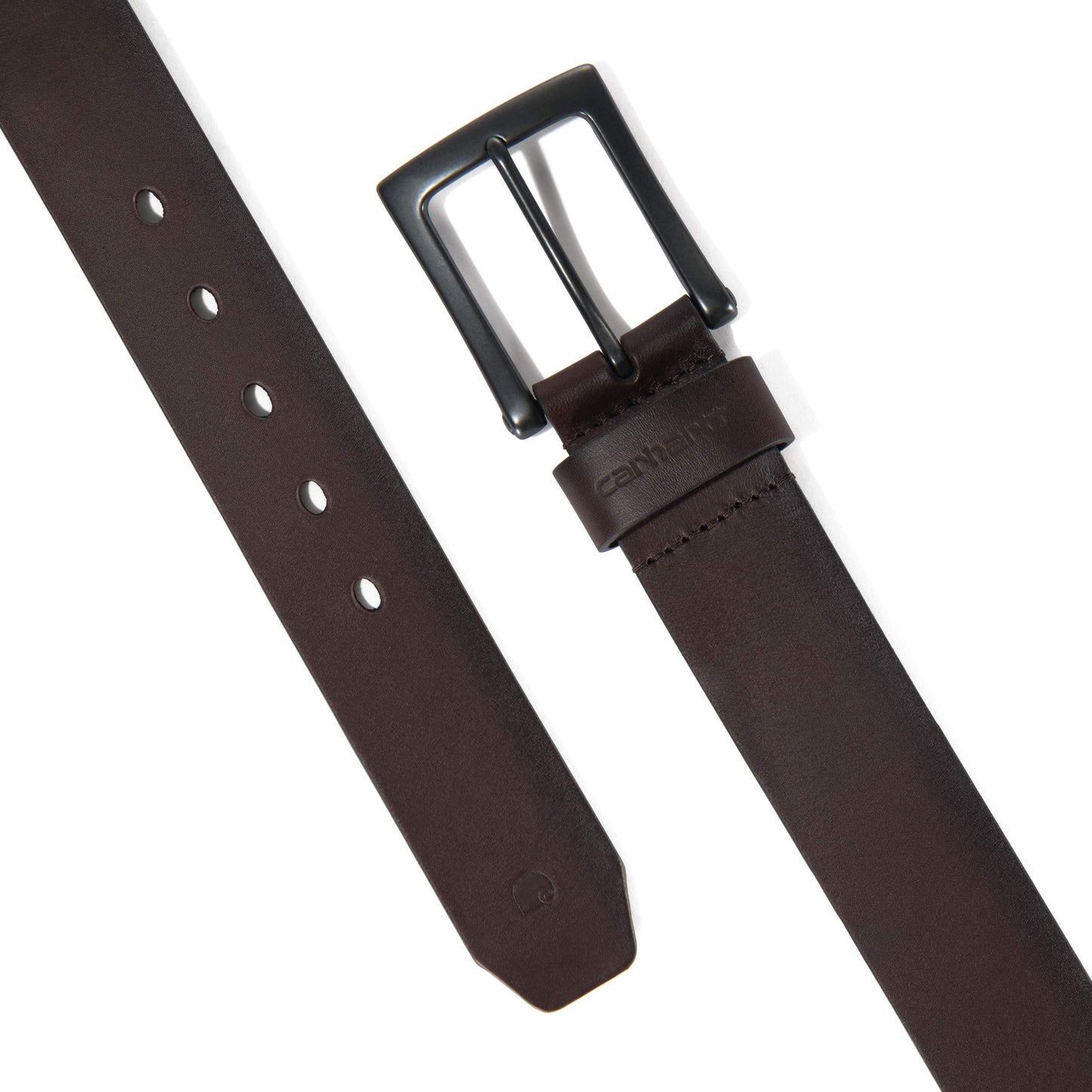 Carhartt Men's Rugged Full Grain Burnished Leather Box Buckle Belts, w/Antique Harness Buckle Hardware, Brown, 42
