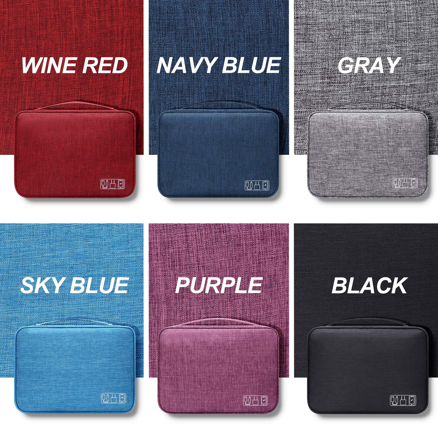 SELLYFELLY Electronic Bag Travel Cable Accessories Bag Waterproof Double Layer Electronics Organizer Portable Storage Case for Cable, Cord, Charger, Phone, Adapter, Power Bank, Kindle, Hard Drives