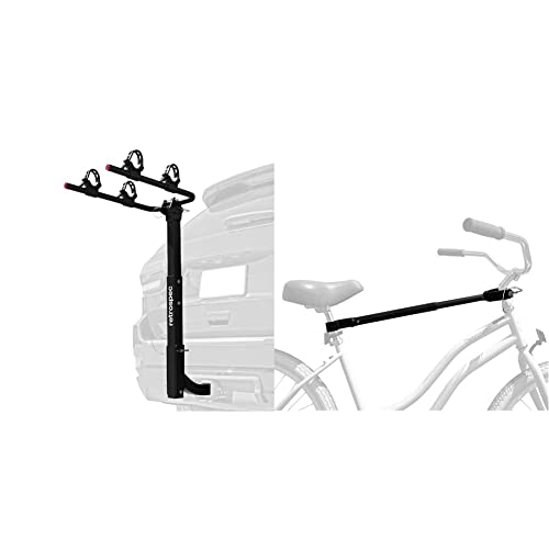 Retrospec Lenox 2-5 - Bike Hitch Rack for Cars, Trucks, SUVs with 2” Hitch | Foldable Steel Frame with Anti-Rattle Adapter, Tie Down Cradles and Straps - Fits Most Frames