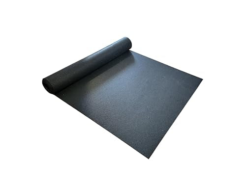Rubber King Multi-Purpose Exercise Mat - 3' x 4' x 5mm - 100% Recycled Thick Rubber Mat for Home Gym Flooring, Non-Slip, Low-Odor Durable Workout Mat for Indoor/Outdoor, Shoe-Friendly - Black