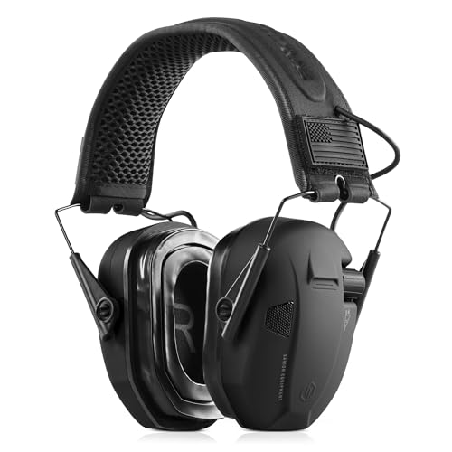 Savior Equipment Apollo Electronic Earmuffs Ear Protection for Shooting w/Soft Gel Ear Pads & Padded Headband, Red