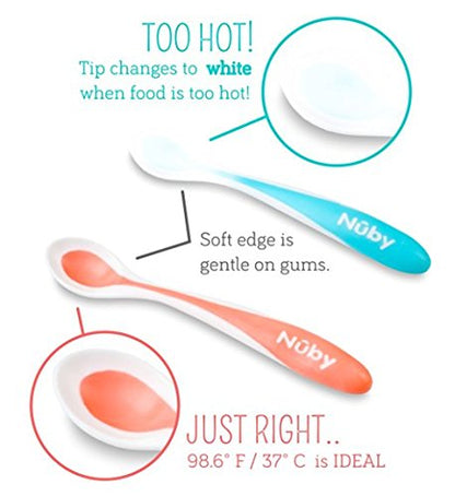 Nuby 4-Pack Hot Safe Feeding Spoons