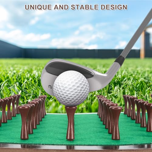 40 Golf Ball Collection Display Rack Cabinet Holder Case Wall Mount - Golf Gifts for The Golf Enthusiast - Golf Display Box Unique Putting Green Shape - Brown