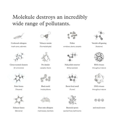 Molekule Mini/Mini+ Air Filter - Authentic Molekule Air Purifier Filter Replacement - PECO-HEPA Tri-Power Technology - Captures & Destroys Pollutants - Advanced Smoke Filtration